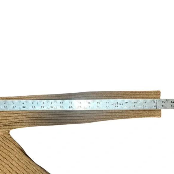 Bebe Rhinestone Logo Ribbed Long Sleeve Crewneck Y2K 90’s Sweater Top - Size L - Picture 7 of 7